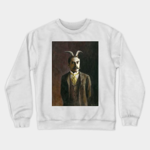 Victorian Goat Man Crewneck Sweatshirt by mictomart